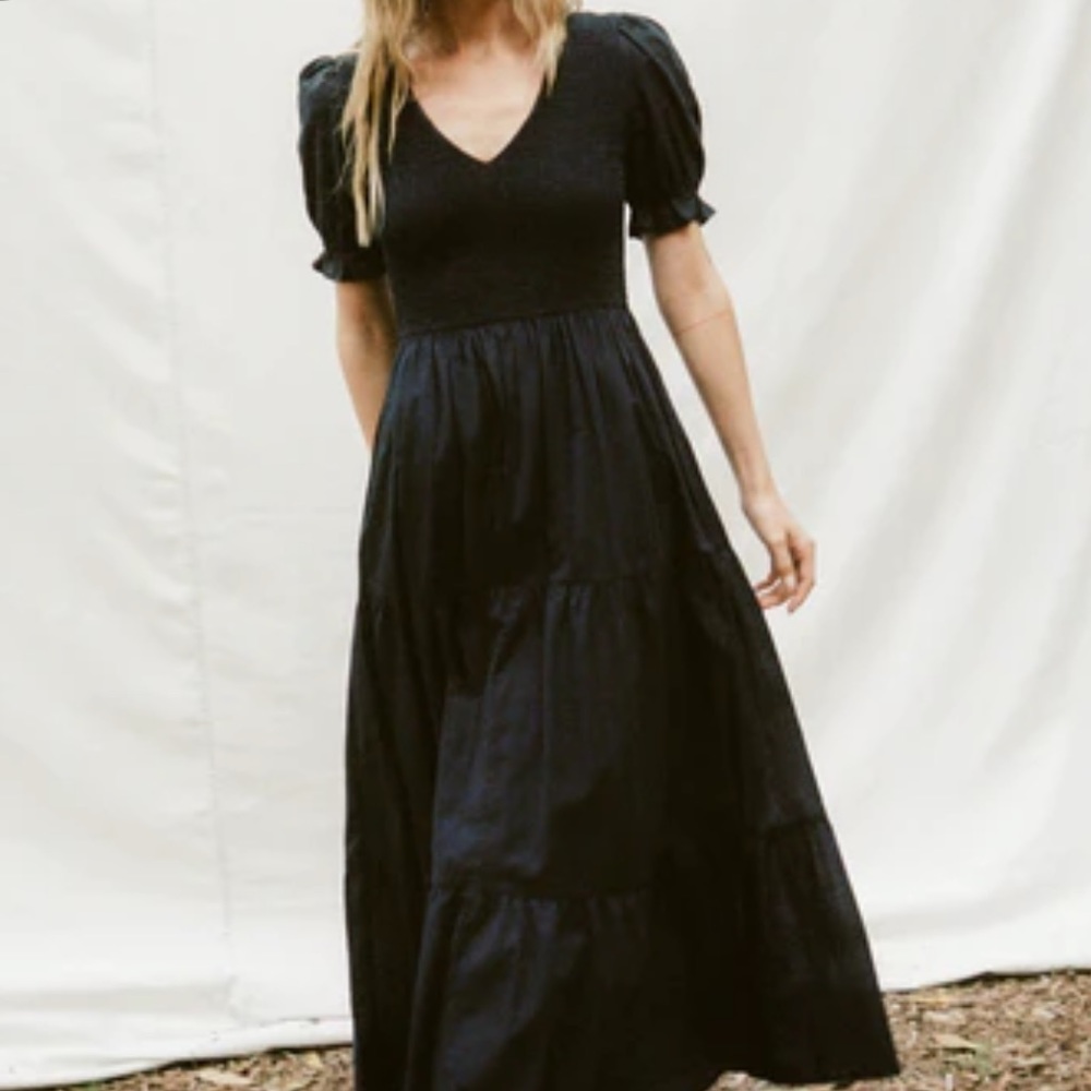 Christy Dawn Brooklyn Dress in Noir Lined